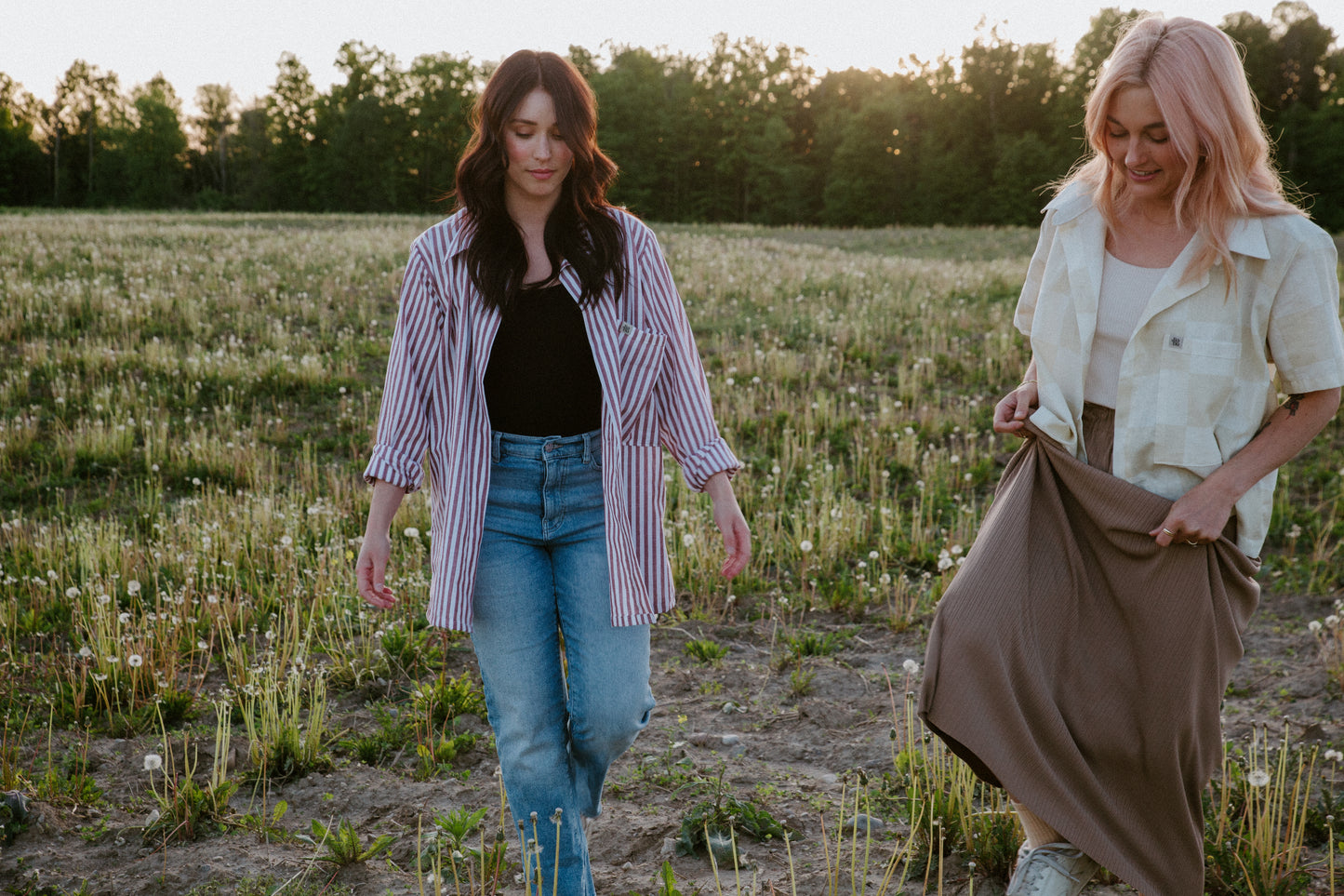 The button down *burgandy stripe