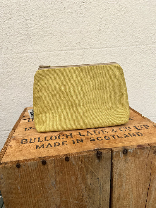 Stash all pouch *yellow slub fabric