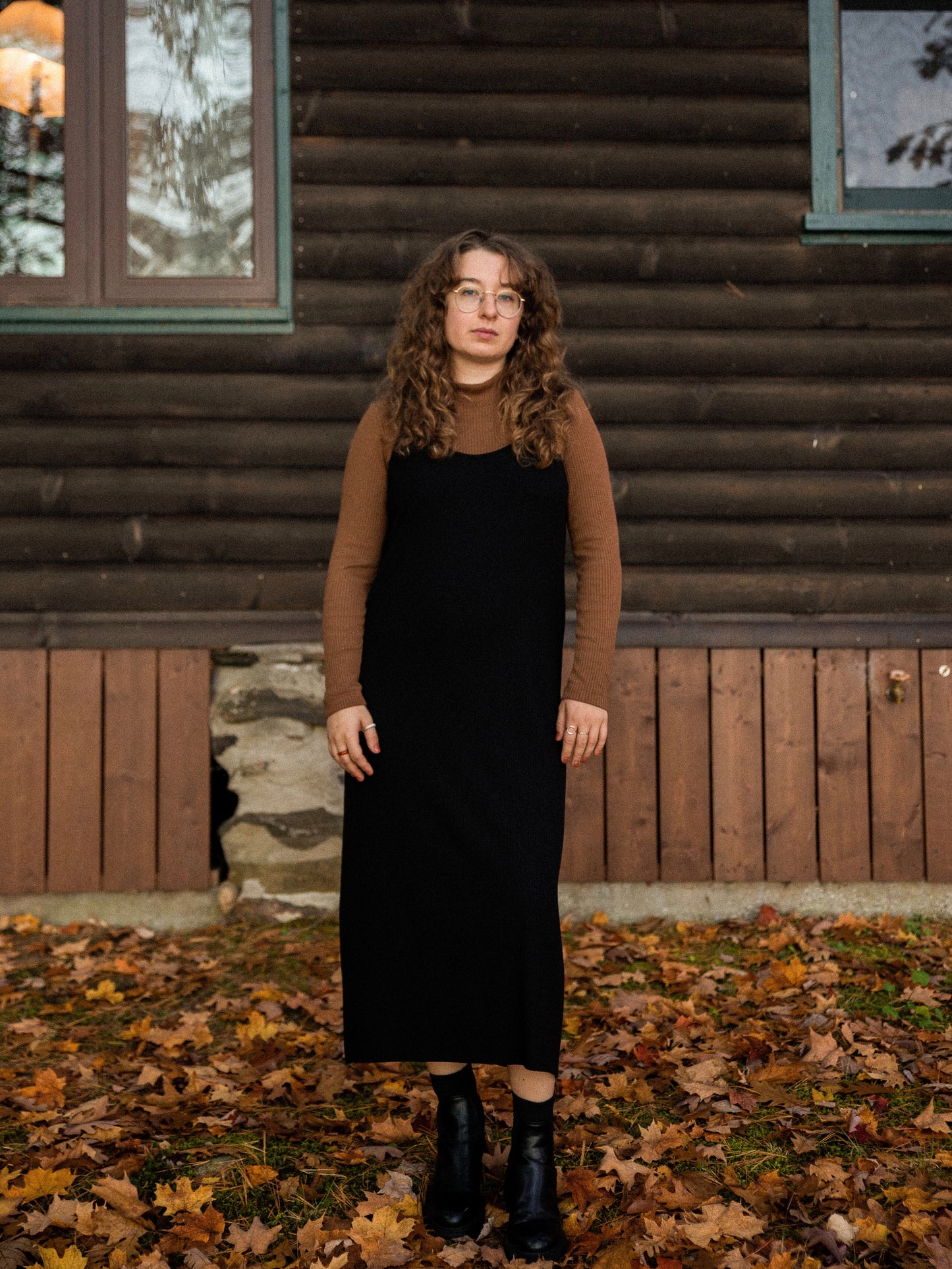 Britt Dress rib knit *Black