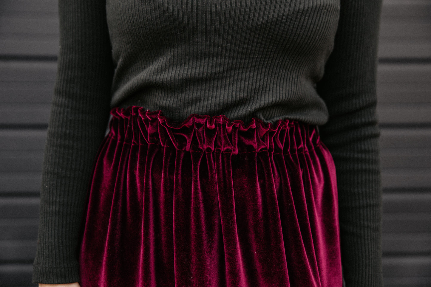 Daily Skirt Velvet *cranberry