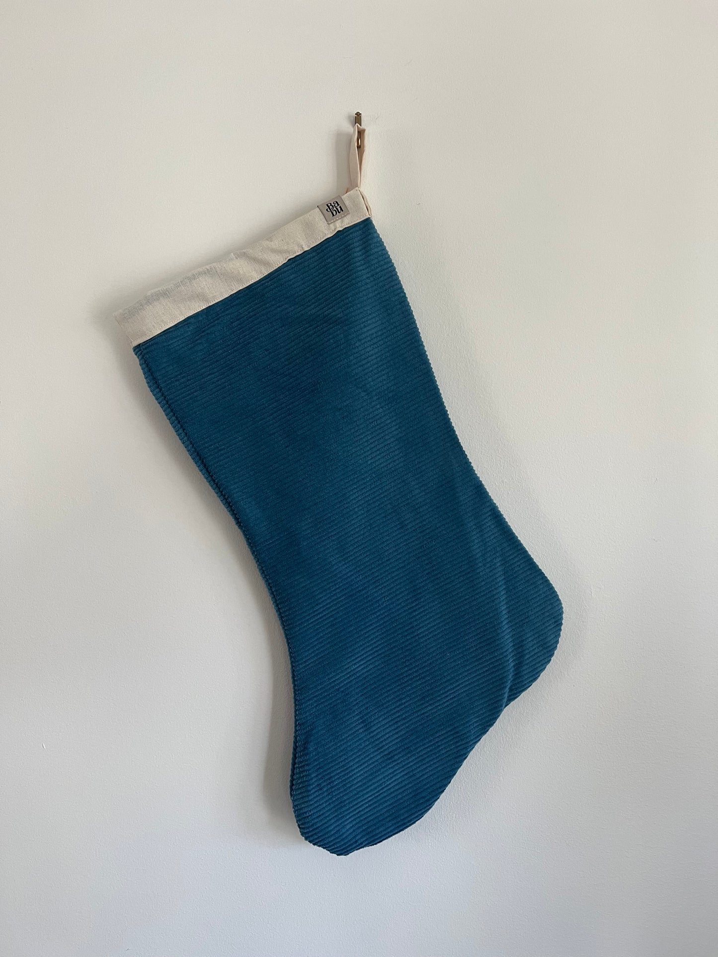 Stocking- Blue corduroy