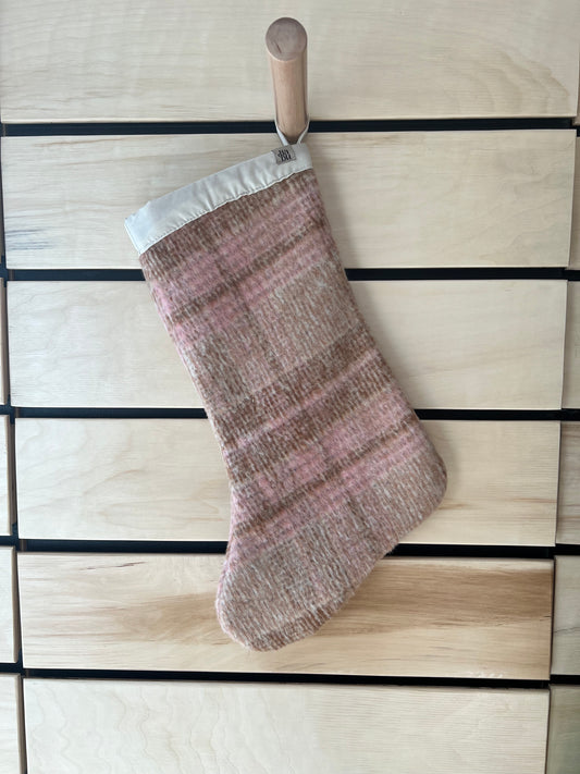 Stocking- pink plaid
